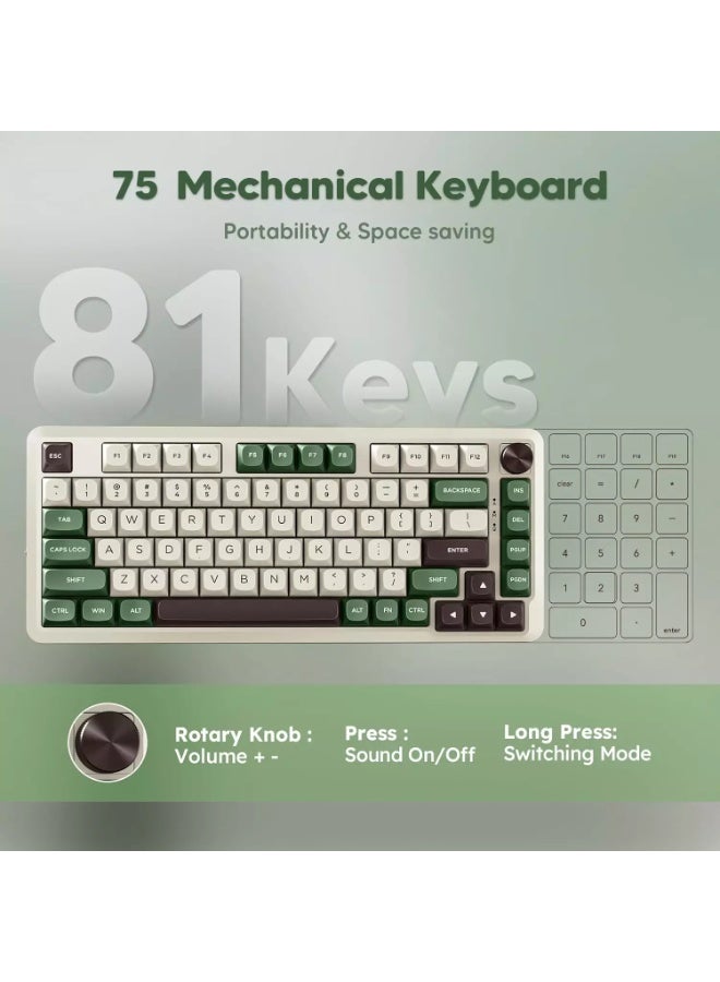 REDRAGON K681CGC Cyrus Pro RGB Mechanical Keyboard – 75% Layout, Tri-Mode Wireless & Wired (Bluetooth / 2.4GHz / USB-C), Gasket Mount, Hot-Swappable Switches, Multi-Function Knob, English Layout Only - Image 4